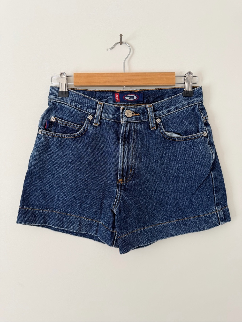 BONGO 90s Dark Blue High-Rise Denim Shorts